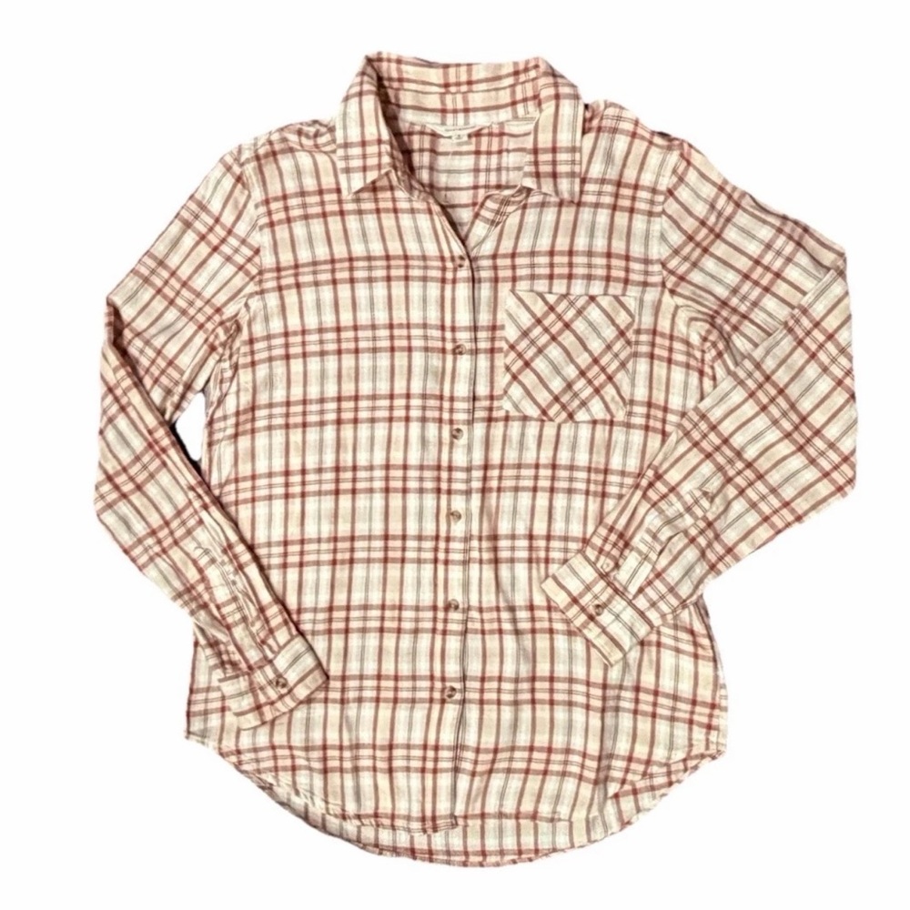 Lucky Brand Plaid Button Down Flannel Shirt - Women's Size S